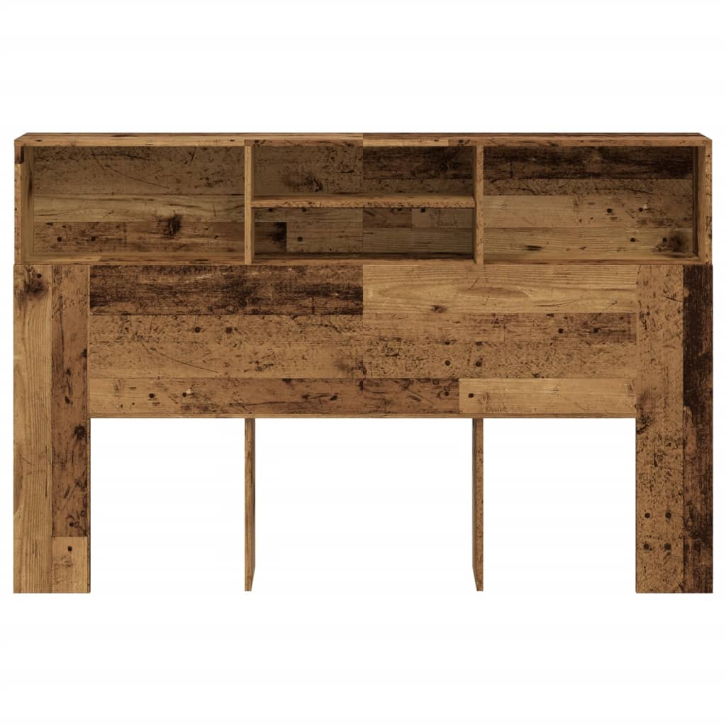 Rustic Headboard Cabinet - 160x19x103.5 cm, Engineered Old Wood