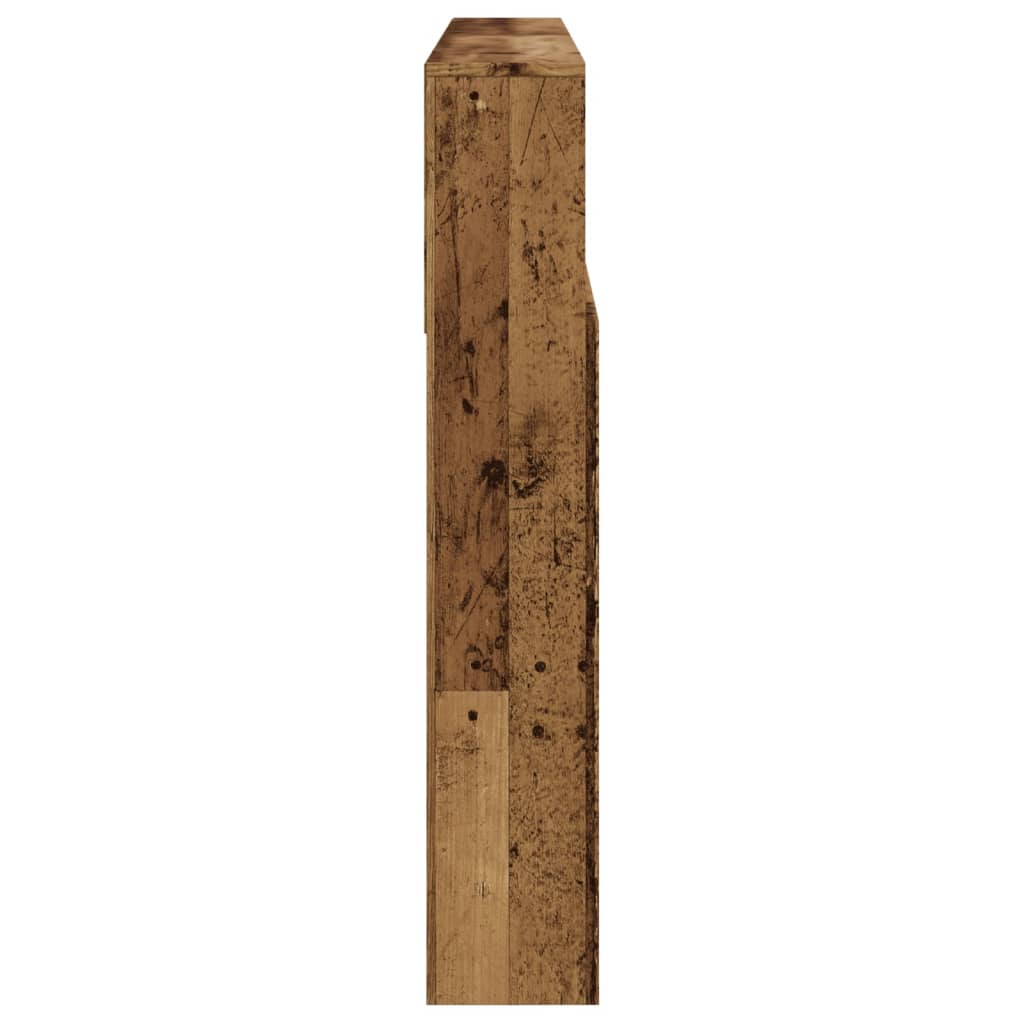 Rustic Headboard Cabinet - 160x19x103.5 cm, Engineered Old Wood