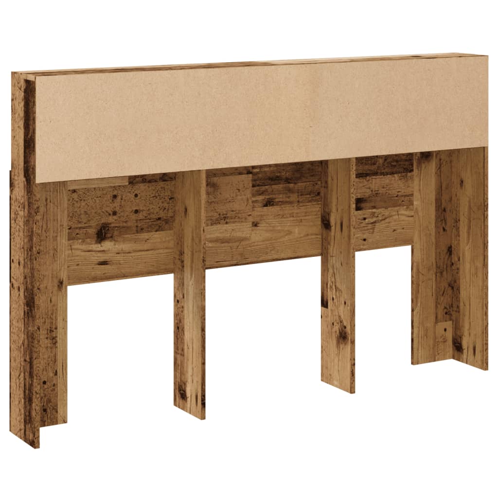 Rustic Headboard Cabinet - 160x19x103.5 cm, Engineered Old Wood