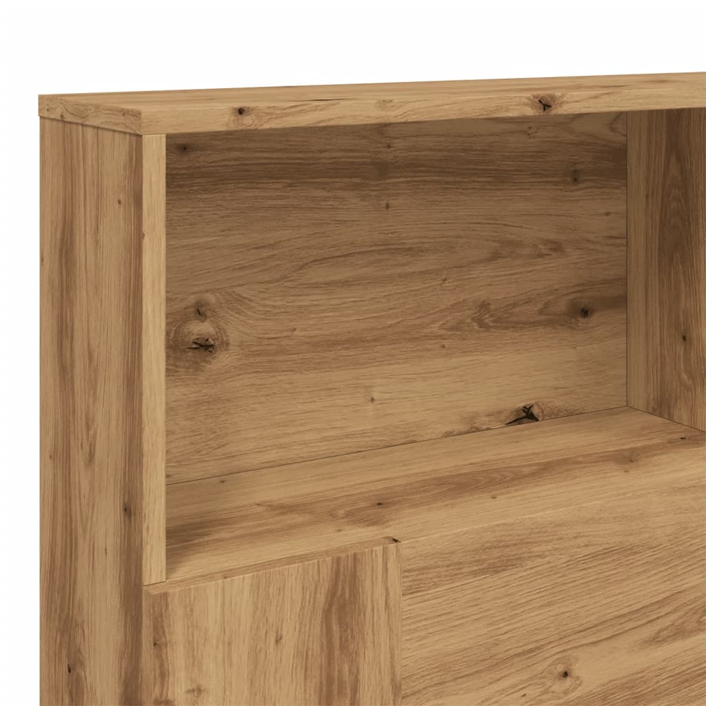Headboard Cabinet Artisan Oak 160x19x103.5 cm Engineered Wood