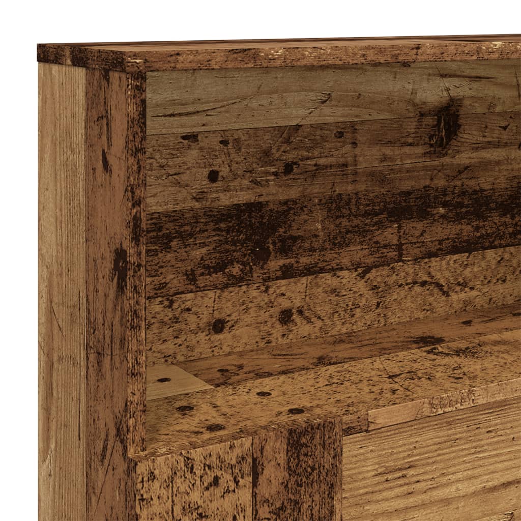 Vintage Wood Headboard Cabinet 180x19x103.5 cm - Engineered Wood
