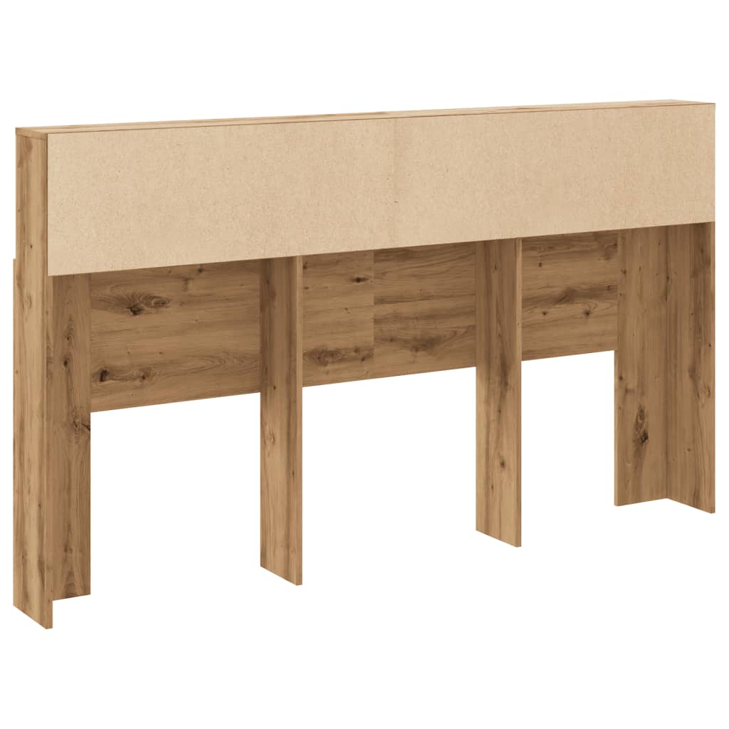 Artisan Oak Headboard Cabinet, 180x19x103.5 cm, Engineered Wood