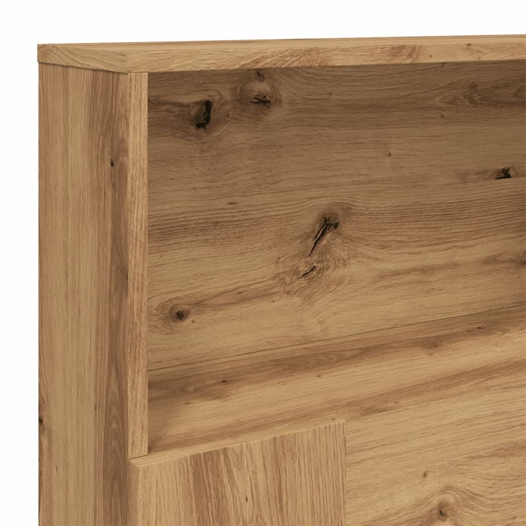 Artisan Oak Headboard Cabinet, 180x19x103.5 cm, Engineered Wood