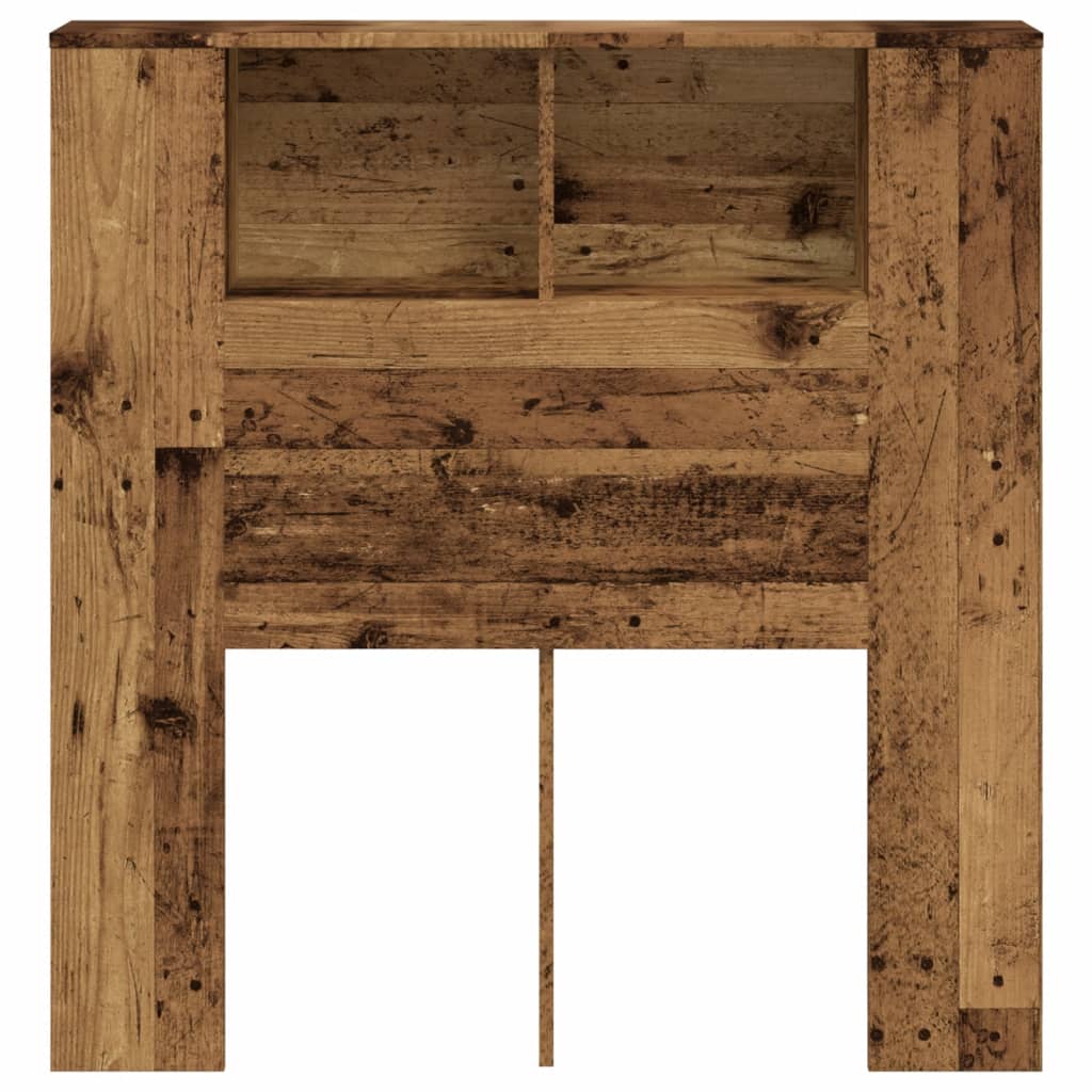 Rustic Headboard Cabinet - 100x19x104.5 cm | Engineered Wood Finish