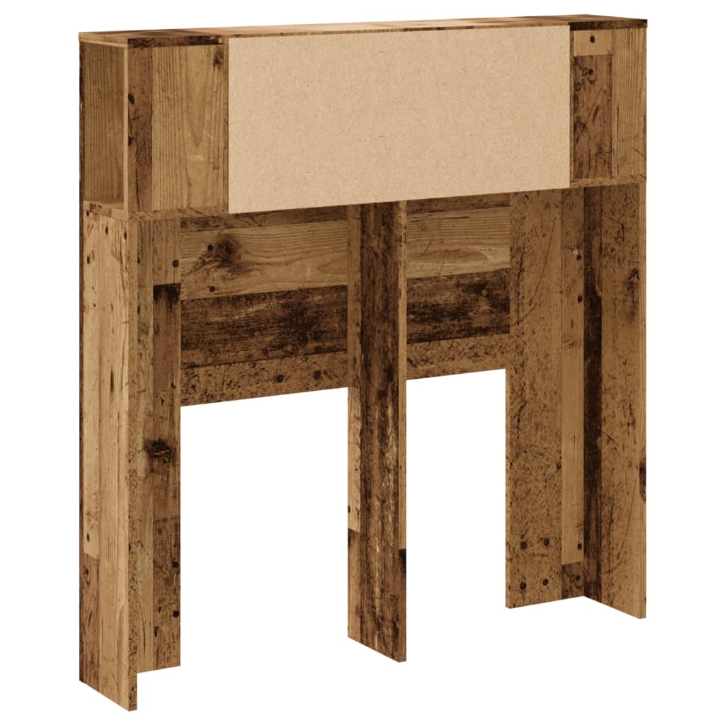 Rustic Headboard Cabinet - 100x19x104.5 cm | Engineered Wood Finish