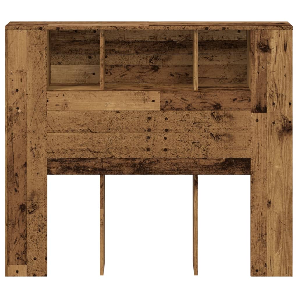 Rustic Headboard Cabinet - 120x19x104.5 cm, Engineered Wood