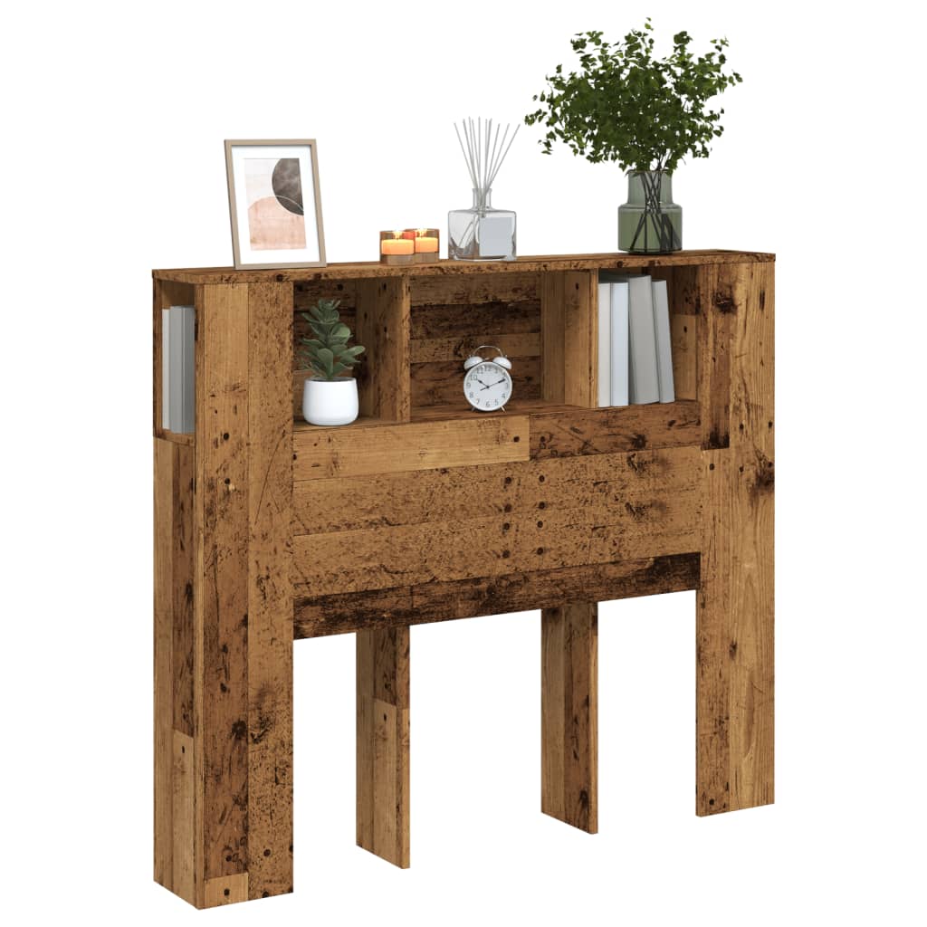 Rustic Headboard Cabinet - 120x19x104.5 cm, Engineered Wood
