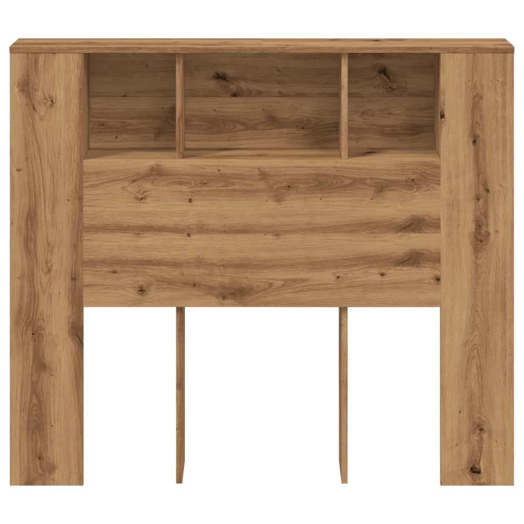 Stylish Artisan Oak Headboard Cabinet 120x19x104.5 cm - Engineered Wood
