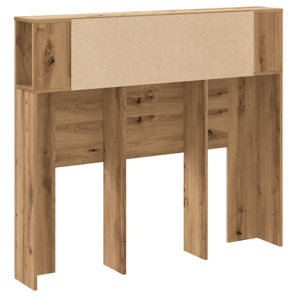 Stylish Artisan Oak Headboard Cabinet 120x19x104.5 cm - Engineered Wood