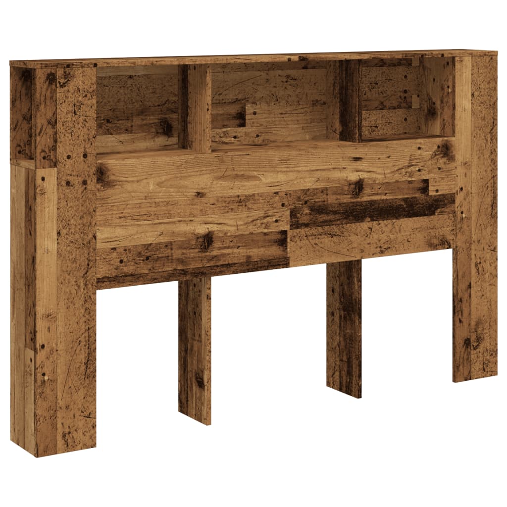 Rustic Engineered Wood Headboard Cabinet - 160x18.5x103.5 cm