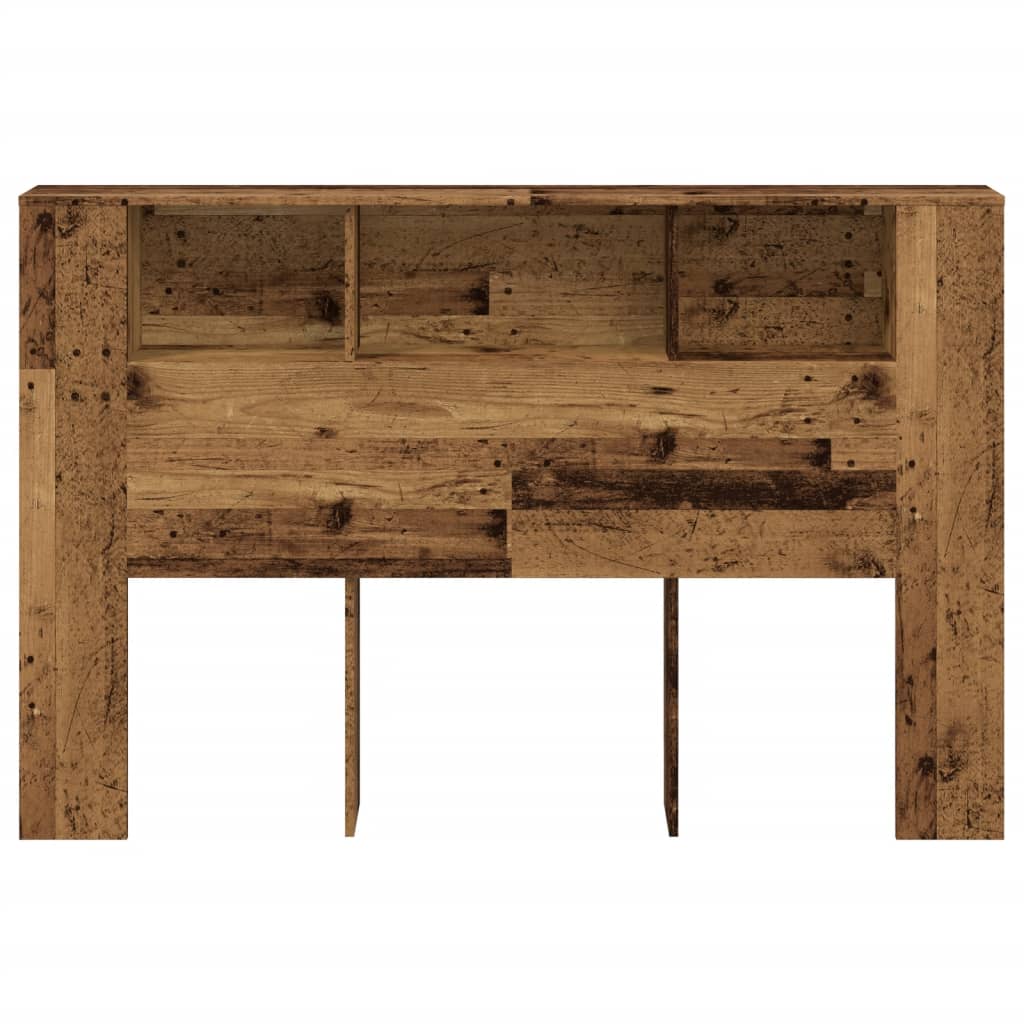 Rustic Engineered Wood Headboard Cabinet - 160x18.5x103.5 cm