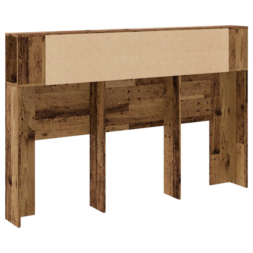 Rustic Engineered Wood Headboard Cabinet - 160x18.5x103.5 cm