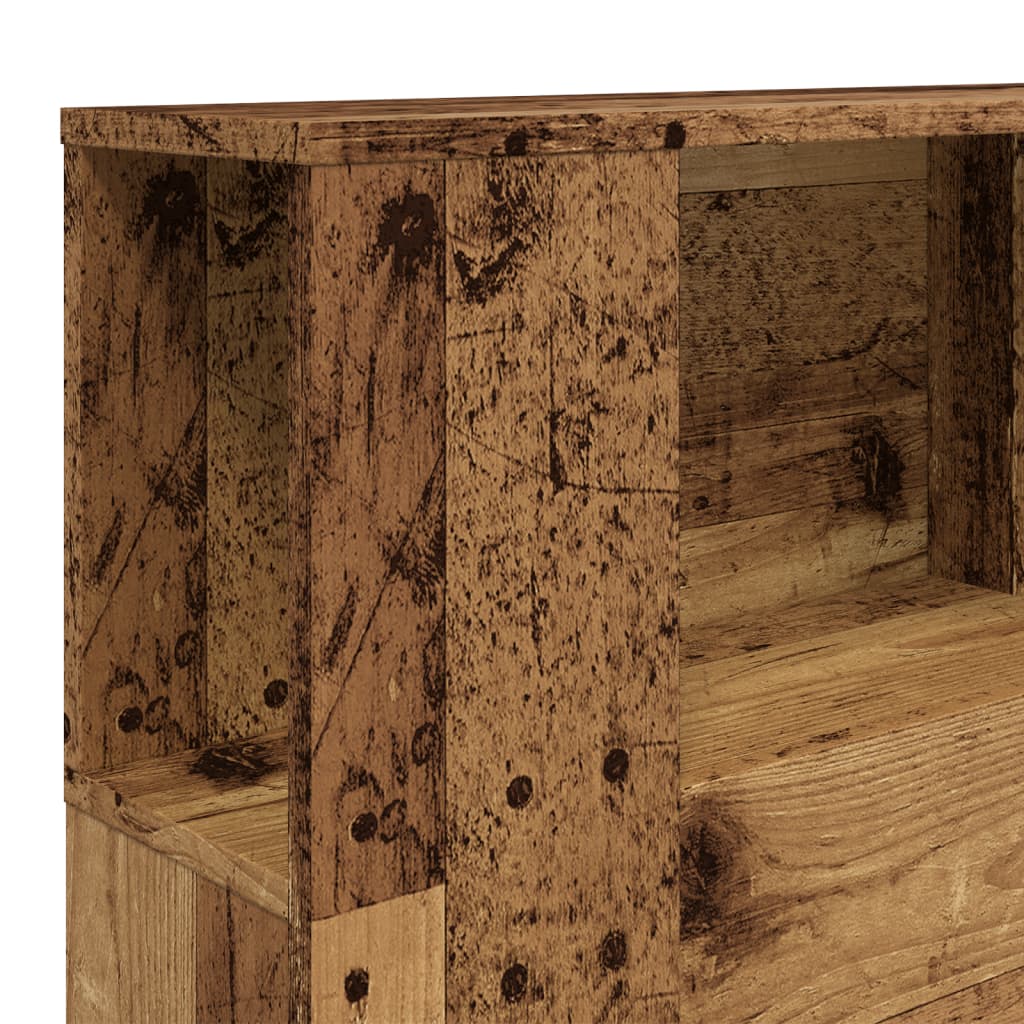 Rustic Engineered Wood Headboard Cabinet - 160x18.5x103.5 cm