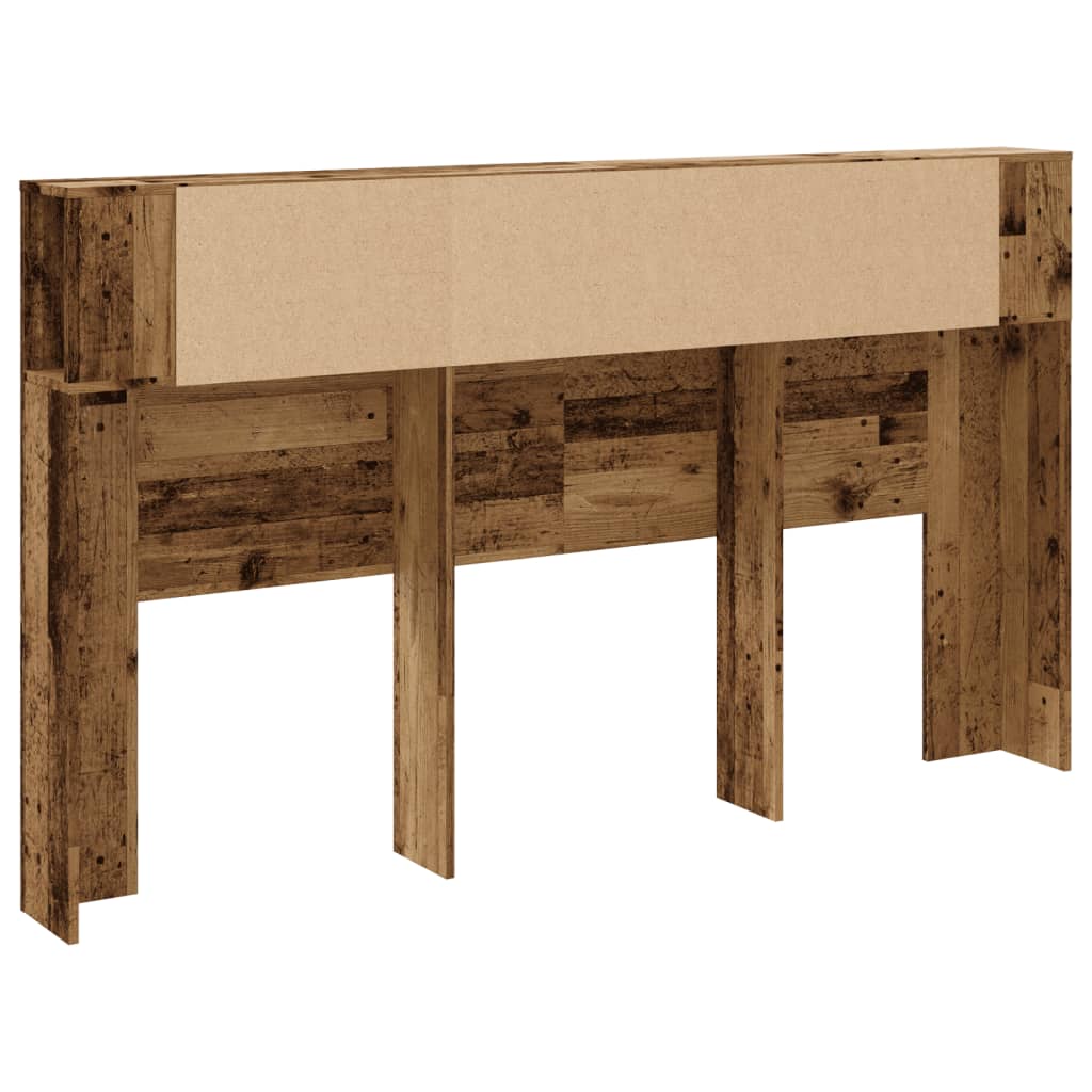 Vintage Wood Headboard Cabinet - 180x18.5x102.5 cm Engineered Wood