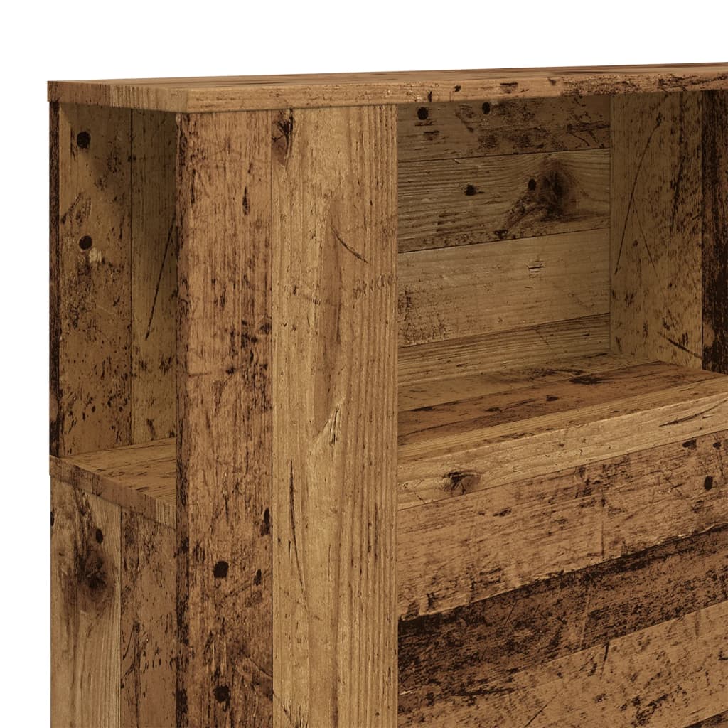 Vintage Wood Headboard Cabinet - 180x18.5x102.5 cm Engineered Wood