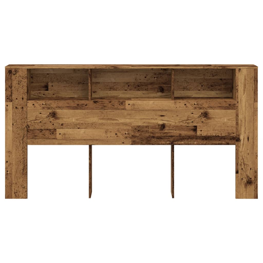 Rustic Engineered Wood Headboard Cabinet, 200x18.5x102.5 cm