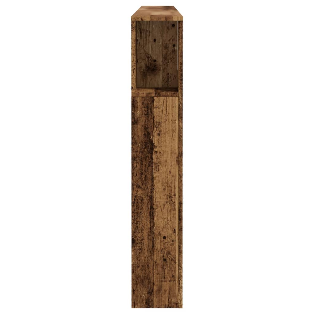 Rustic Engineered Wood Headboard Cabinet, 200x18.5x102.5 cm