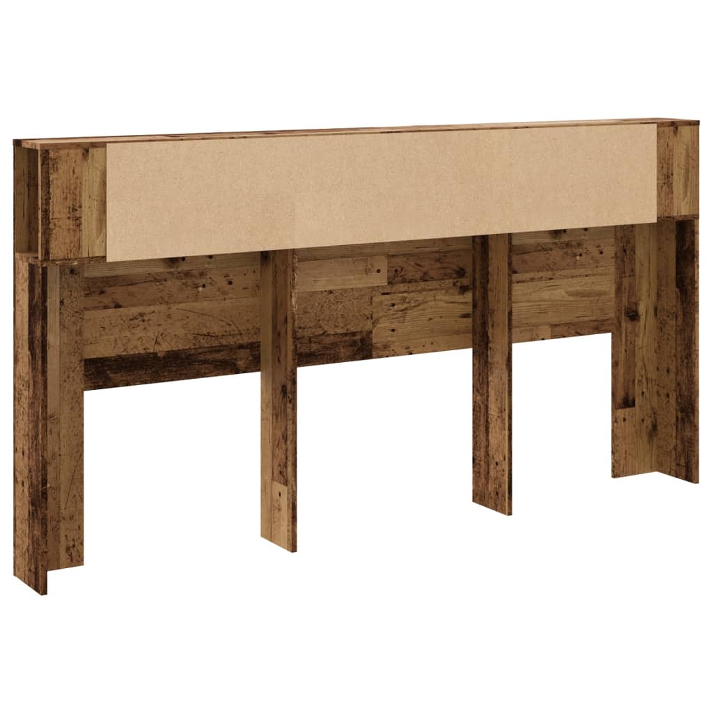 Rustic Engineered Wood Headboard Cabinet, 200x18.5x102.5 cm