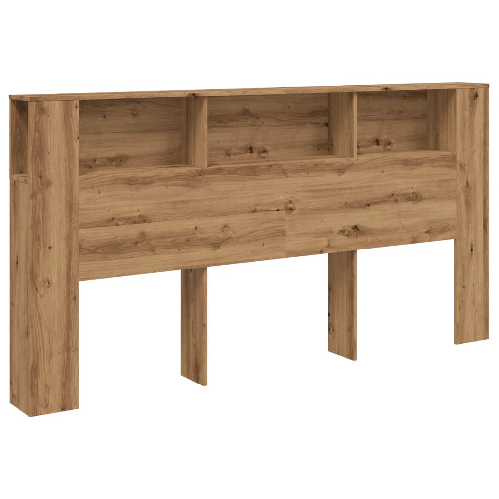 Artisian Oak Headboard Cabinet - 200x18.5x102.5 cm Engineered Wood
