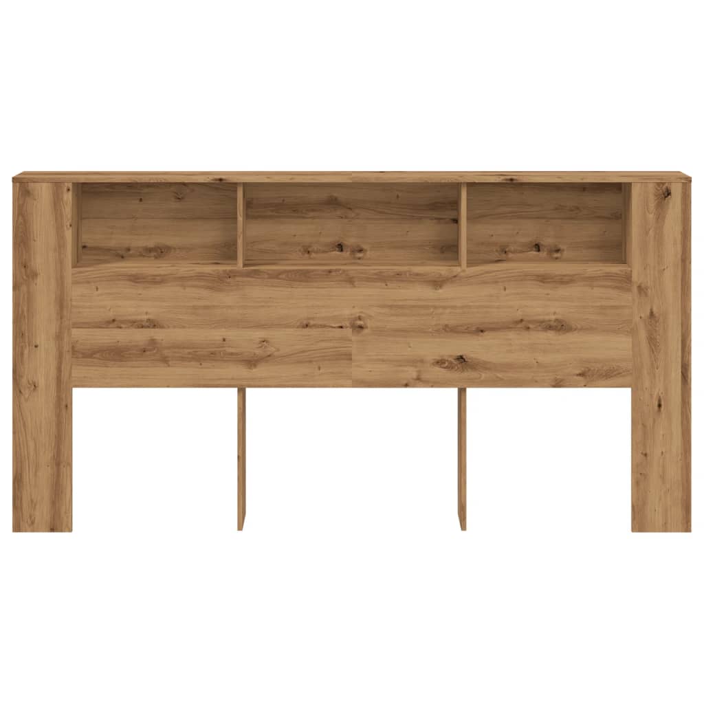 Artisian Oak Headboard Cabinet - 200x18.5x102.5 cm Engineered Wood