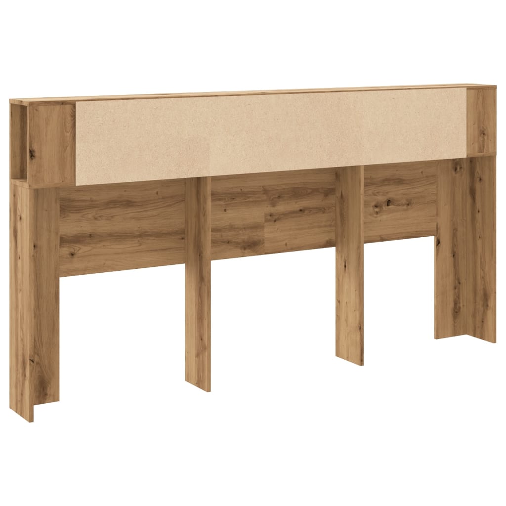 Artisian Oak Headboard Cabinet - 200x18.5x102.5 cm Engineered Wood