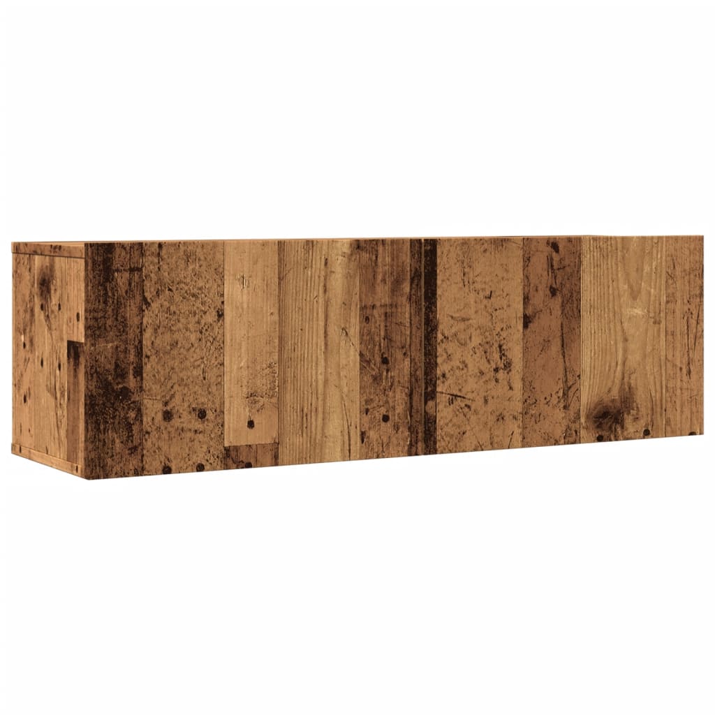 TV Cabinets Wall-mounted 2 pcs Old Wood 100x30x30 cm