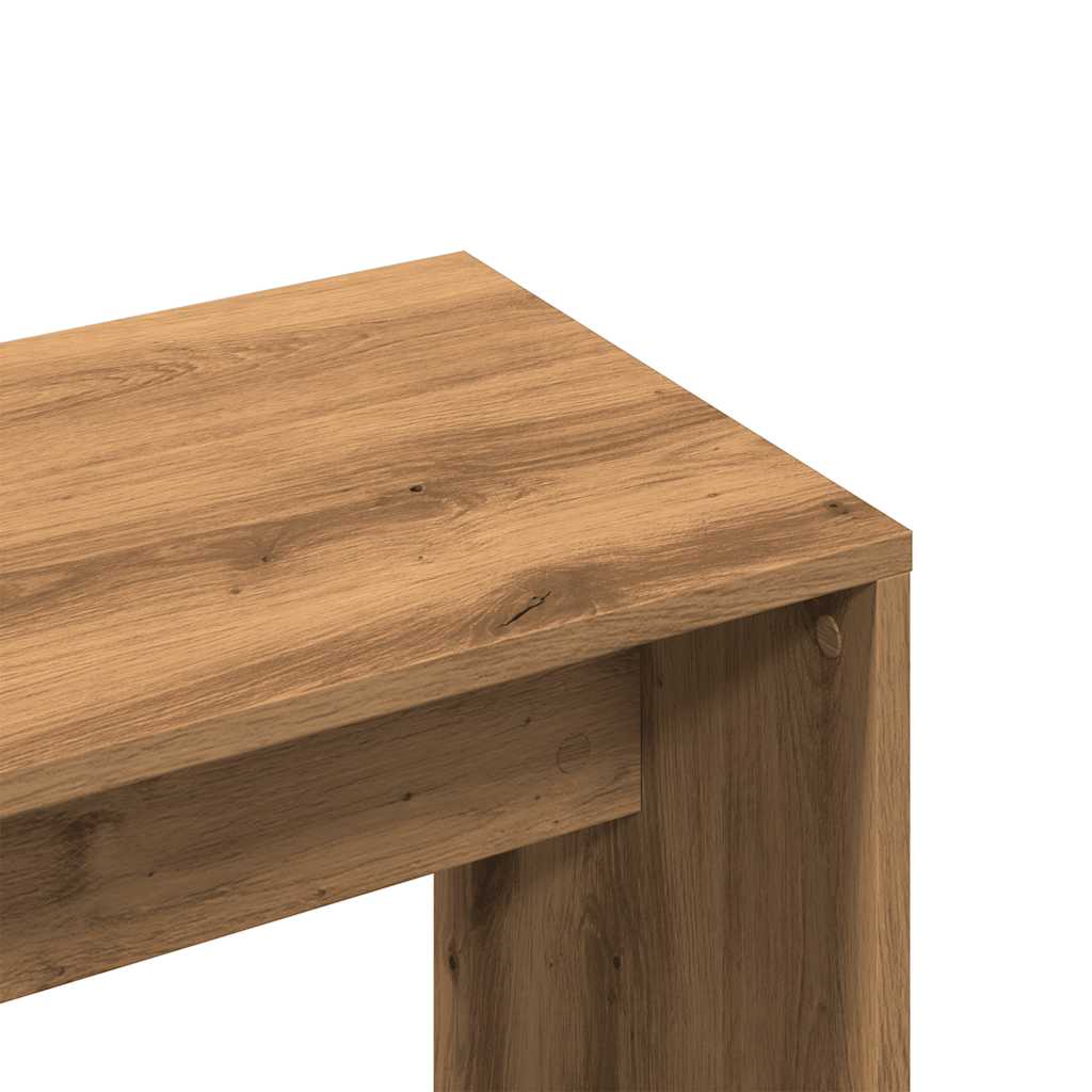 Artisan Oak Dressing Stool, Engineered Wood, 70x35x45 cm
