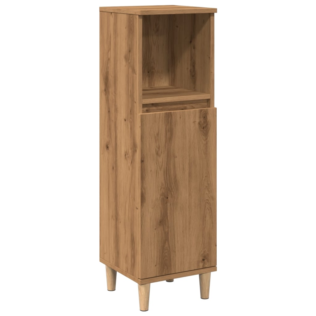 Artisan Oak Bathroom Cabinet 30x30x100 cm - Engineered Wood