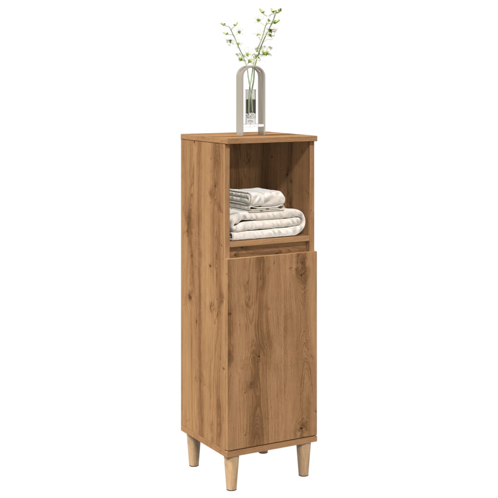 Artisan Oak Bathroom Cabinet 30x30x100 cm - Engineered Wood