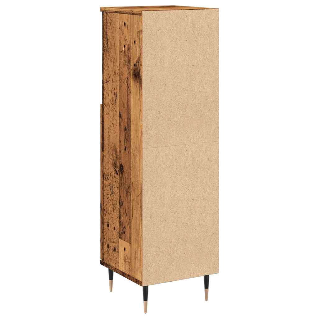 Rustic Bathroom Cabinet, 30x30x100 cm, Engineered Wood Finish