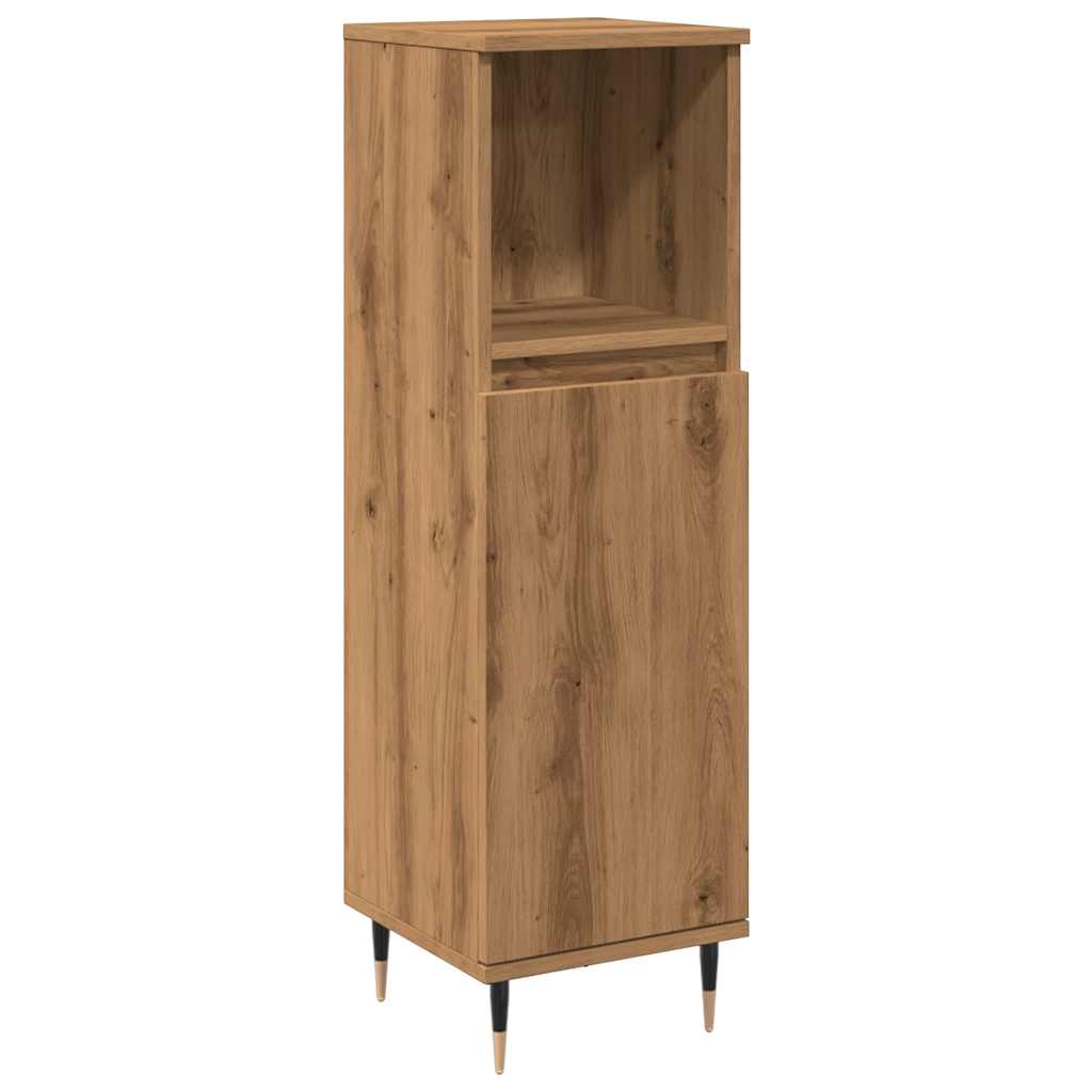 Artisan Oak Bathroom Cabinet 30x30x100 cm Engineered Wood