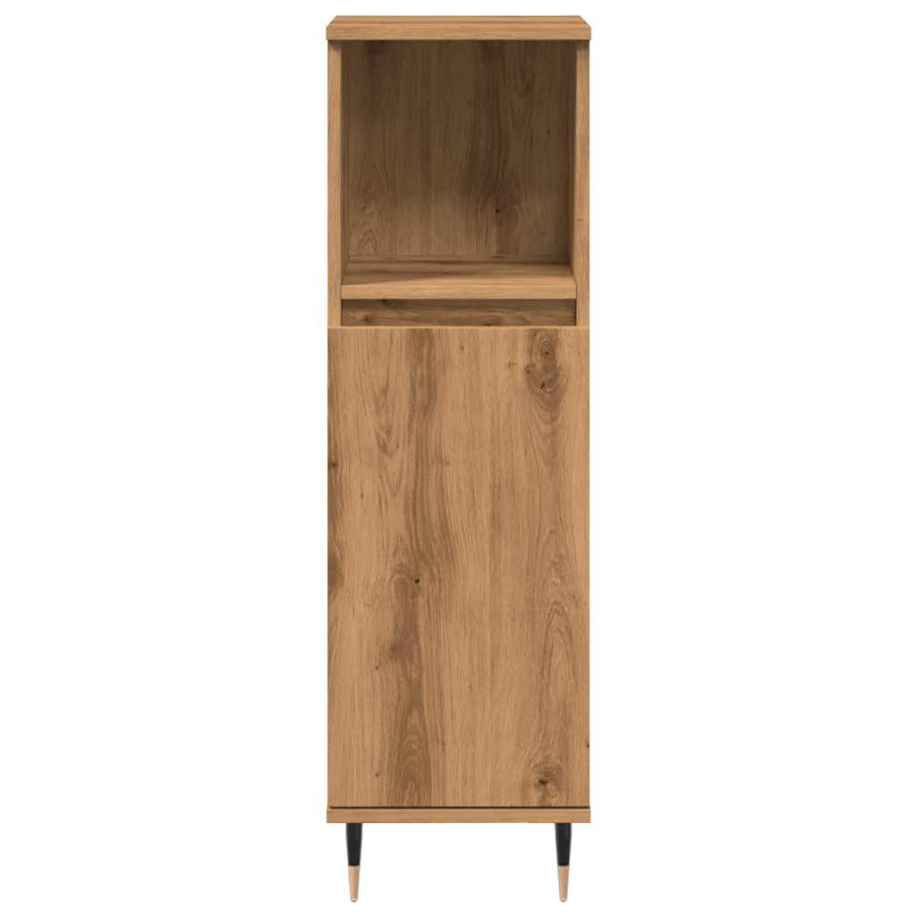 Artisan Oak Bathroom Cabinet 30x30x100 cm Engineered Wood