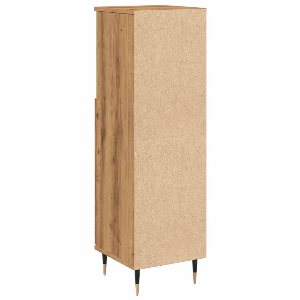Artisan Oak Bathroom Cabinet 30x30x100 cm Engineered Wood