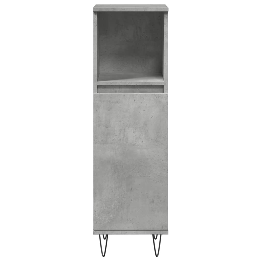 Concrete Grey Bathroom Cabinet 30x30x100 cm - Engineered Wood