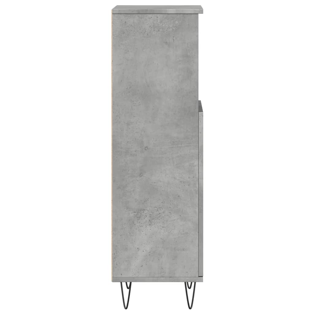 Concrete Grey Bathroom Cabinet 30x30x100 cm - Engineered Wood