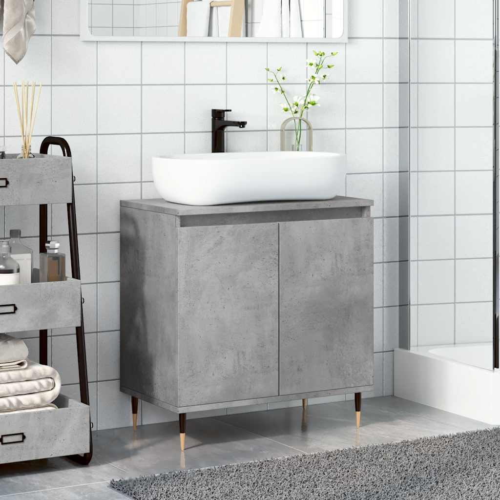 Concrete Grey Bathroom Cabinet 58x33x60 cm - Engineered Wood