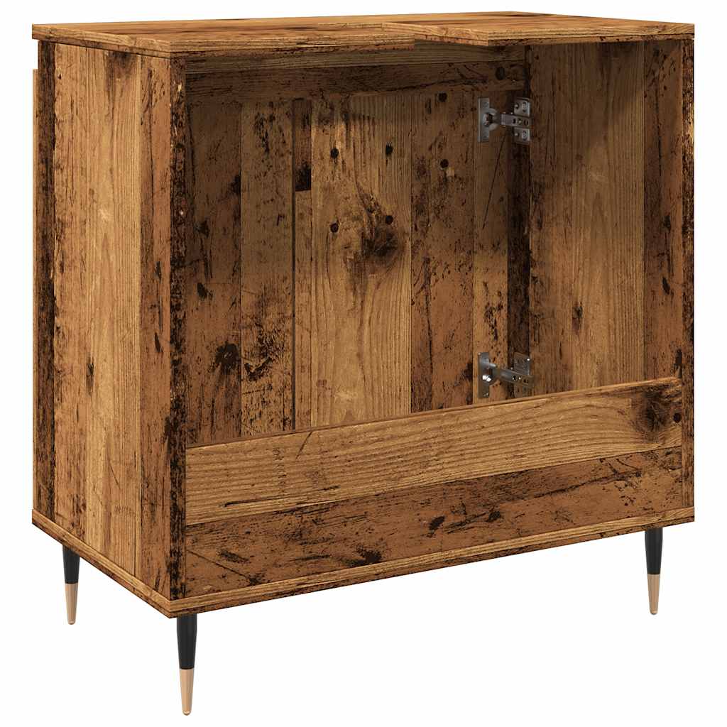 Vintage Engineered Wood Bathroom Cabinet, 58x33x60 cm, Rustic Finish