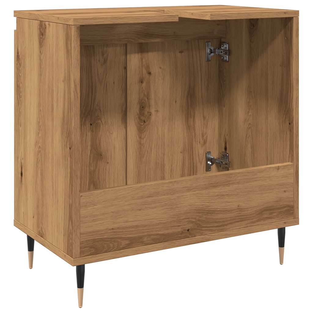 Stylish Artisan Oak Bathroom Cabinet 58x33x60 cm - Engineered Wood