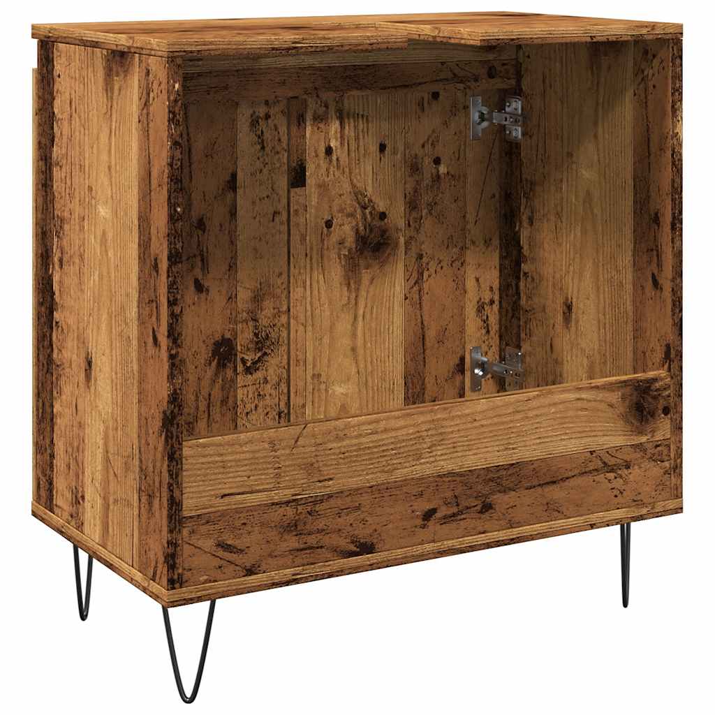 Rustic Engineered Wood Bathroom Cabinet 58x33x60 cm