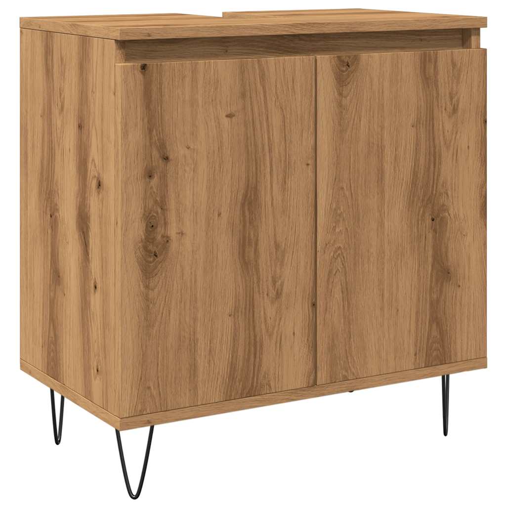 Artisan Oak Bathroom Cabinet, Engineered Wood, 58x33x60 cm
