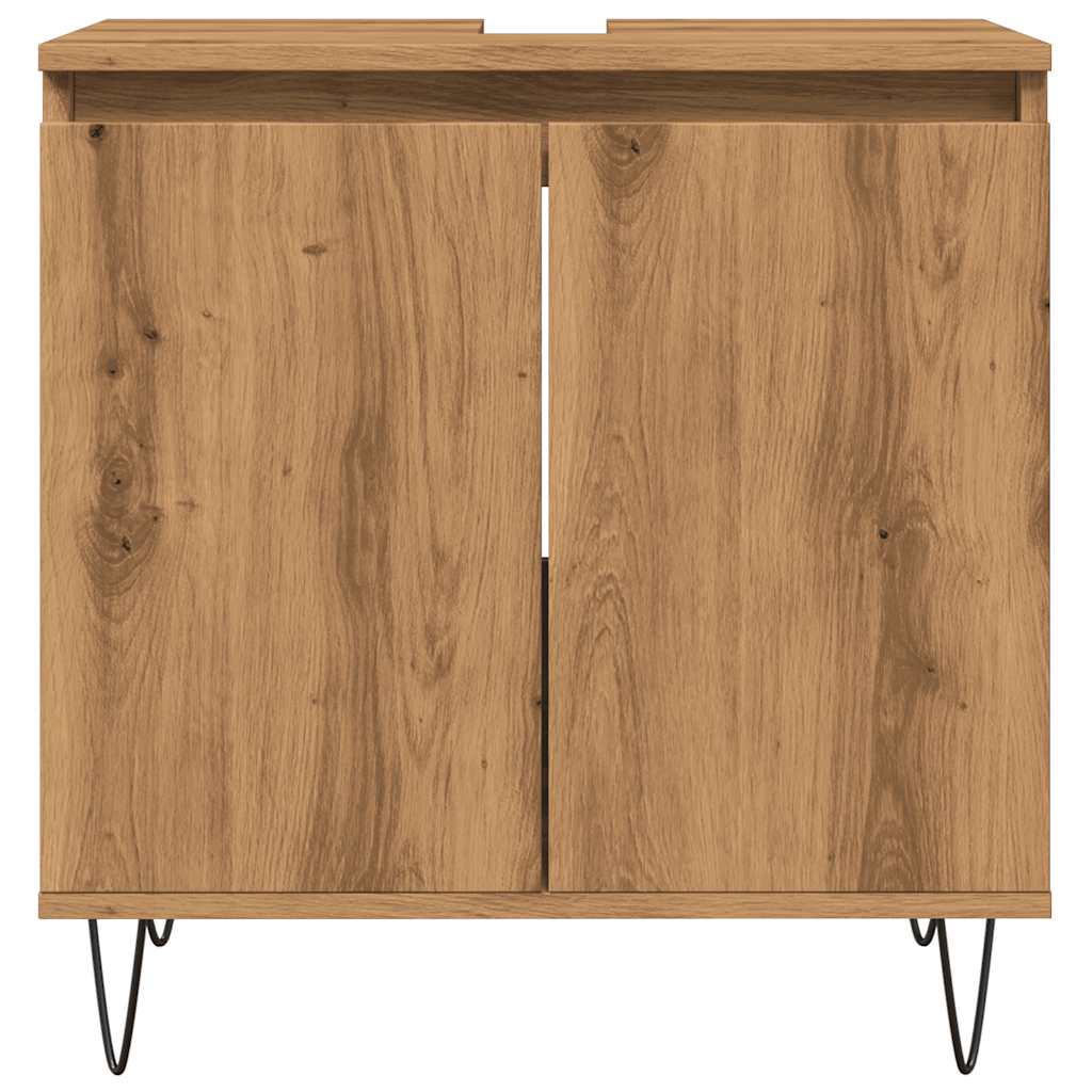 Artisan Oak Bathroom Cabinet, Engineered Wood, 58x33x60 cm