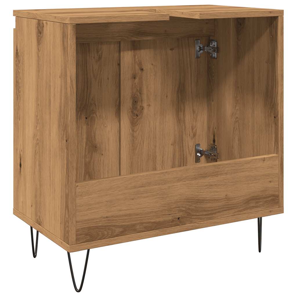 Artisan Oak Bathroom Cabinet, Engineered Wood, 58x33x60 cm