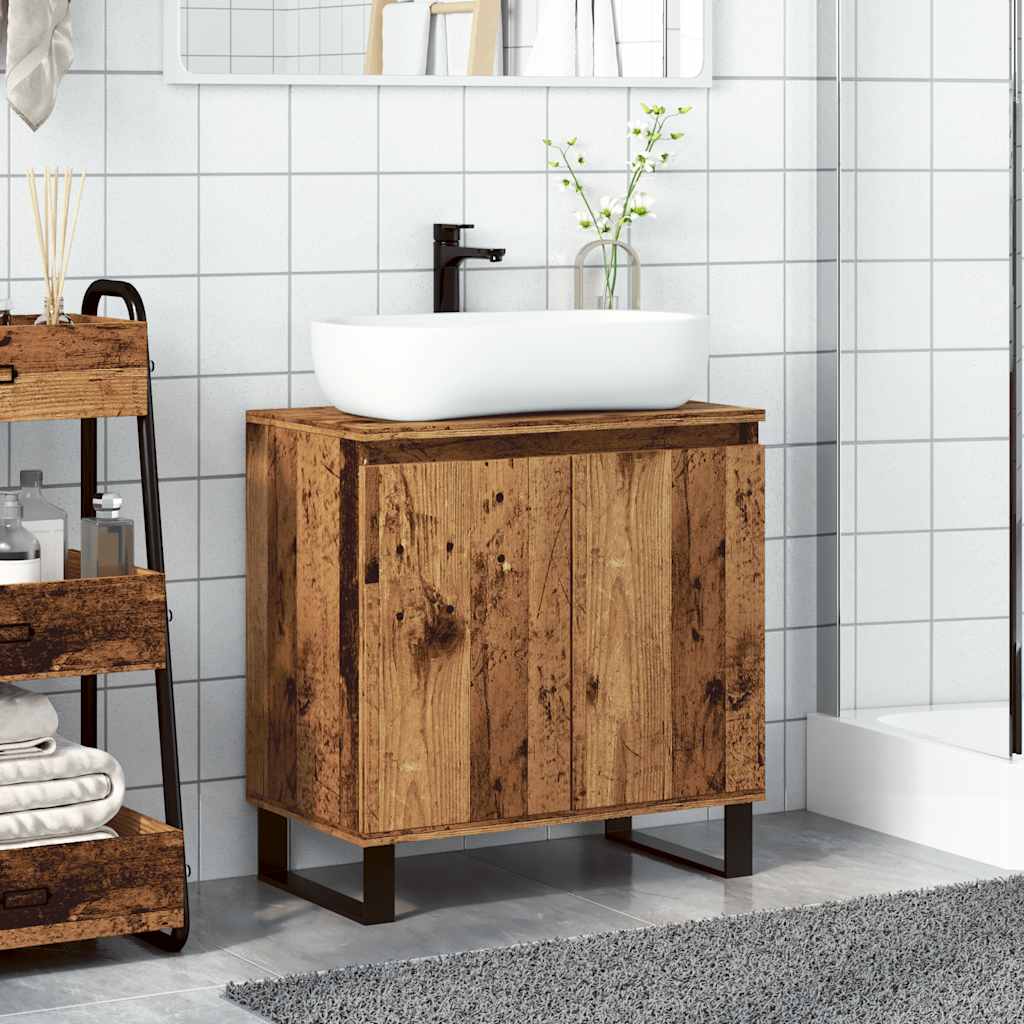Vintage-Style Bathroom Cabinet, 58x33x60cm, Engineered Wood