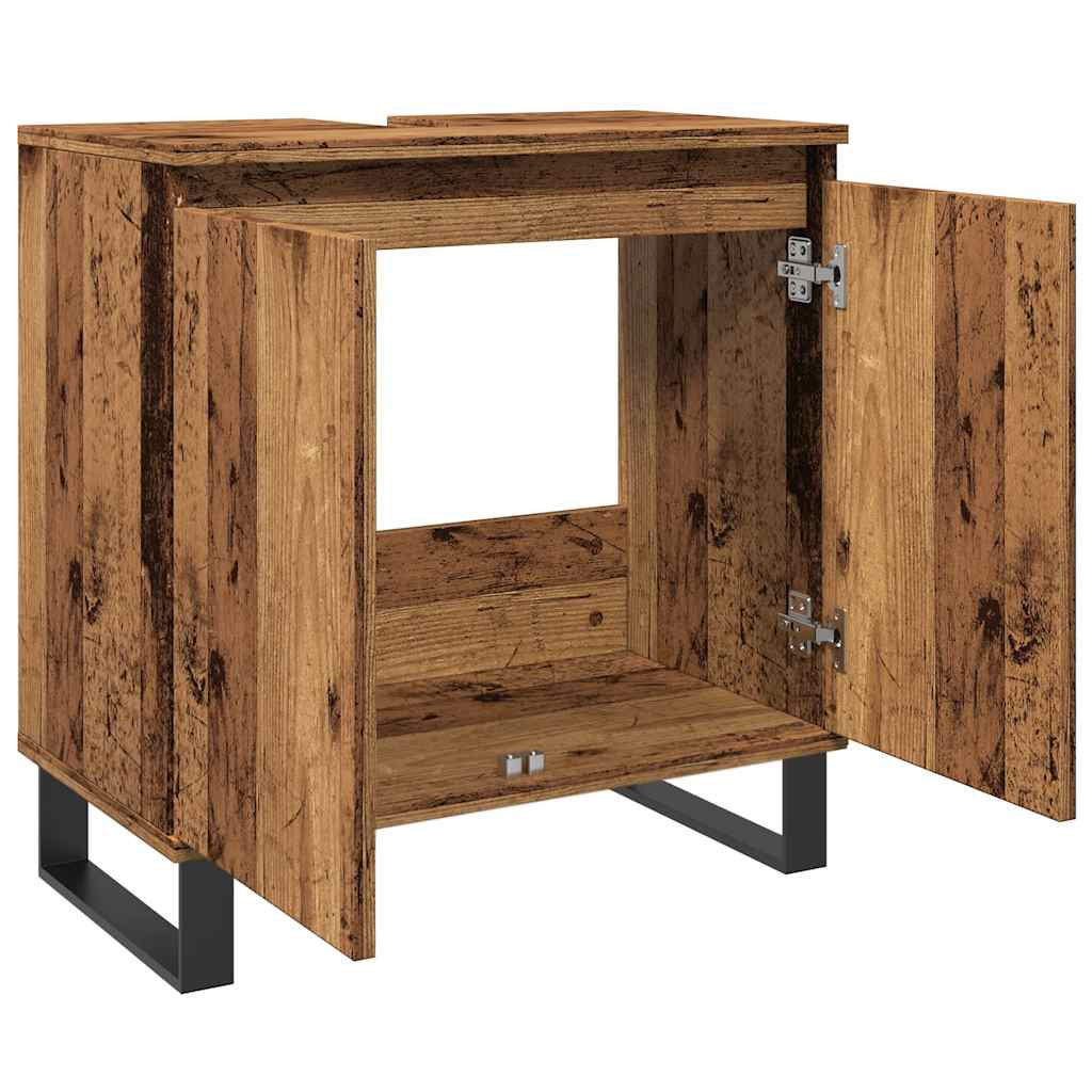 Vintage-Style Bathroom Cabinet, 58x33x60cm, Engineered Wood