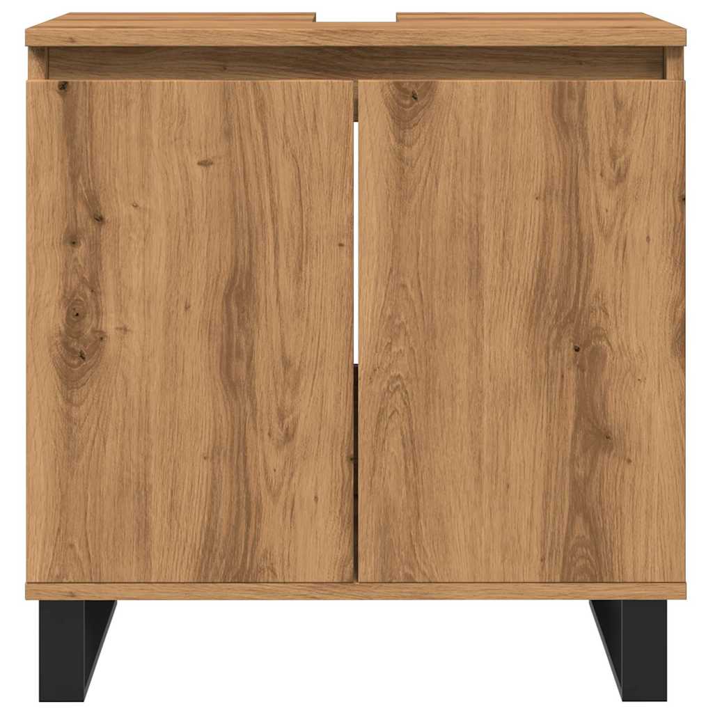 Artisan Oak Bathroom Cabinet 58x33x60 cm - Engineered Wood