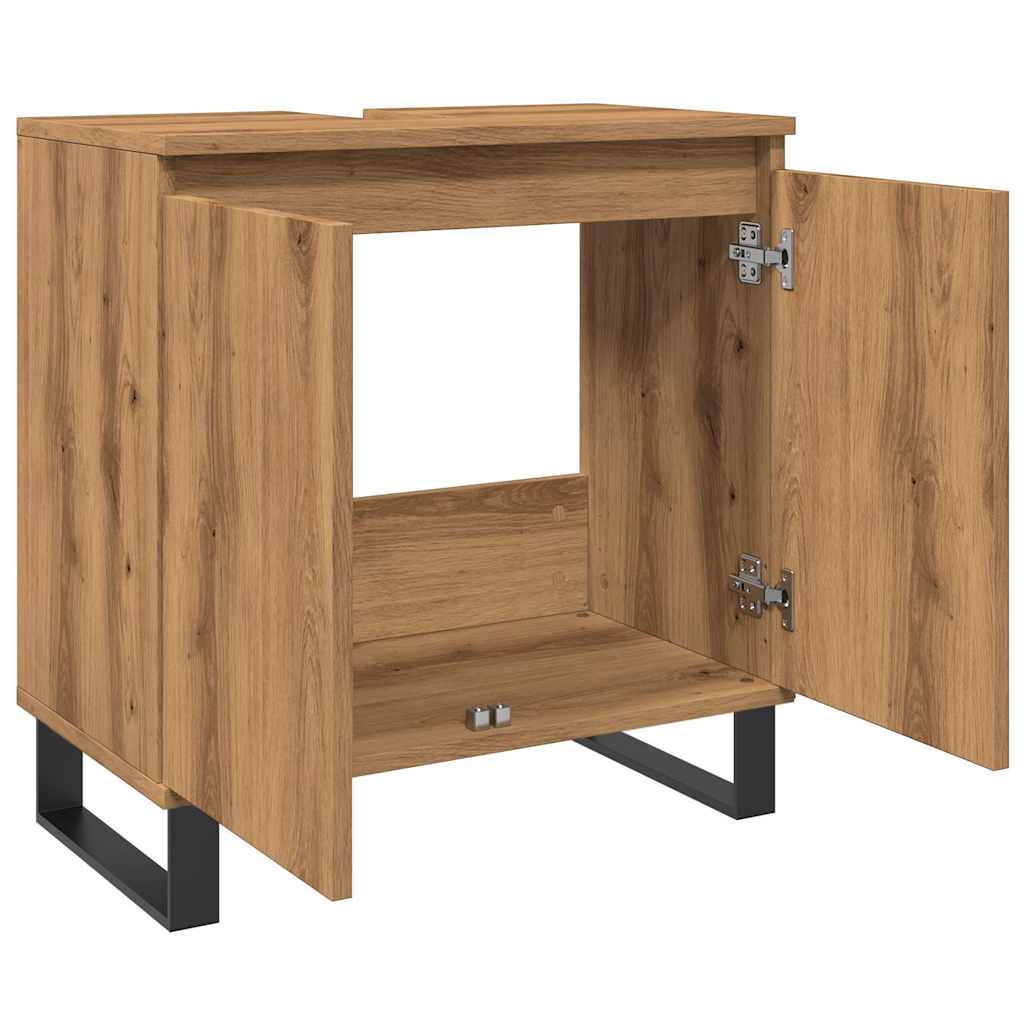 Artisan Oak Bathroom Cabinet 58x33x60 cm - Engineered Wood