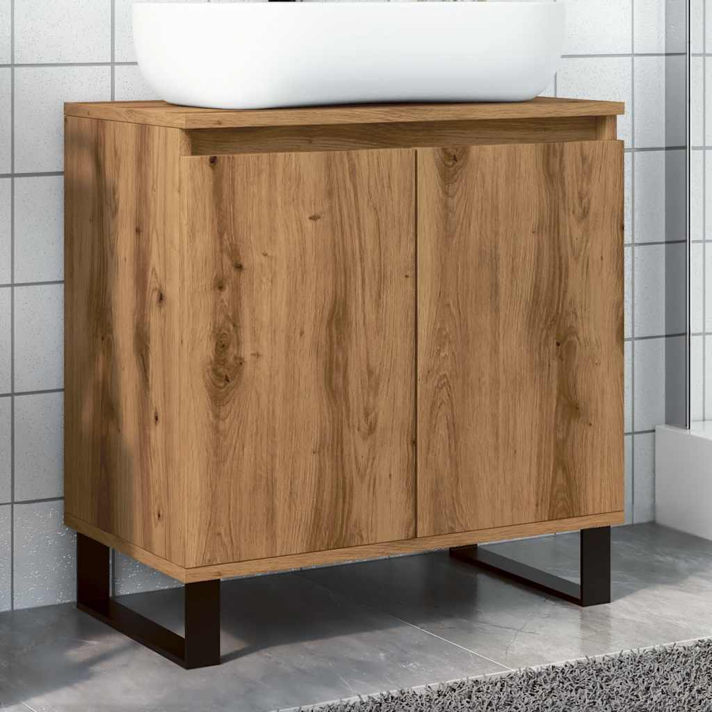 Artisan Oak Bathroom Cabinet 58x33x60 cm - Engineered Wood