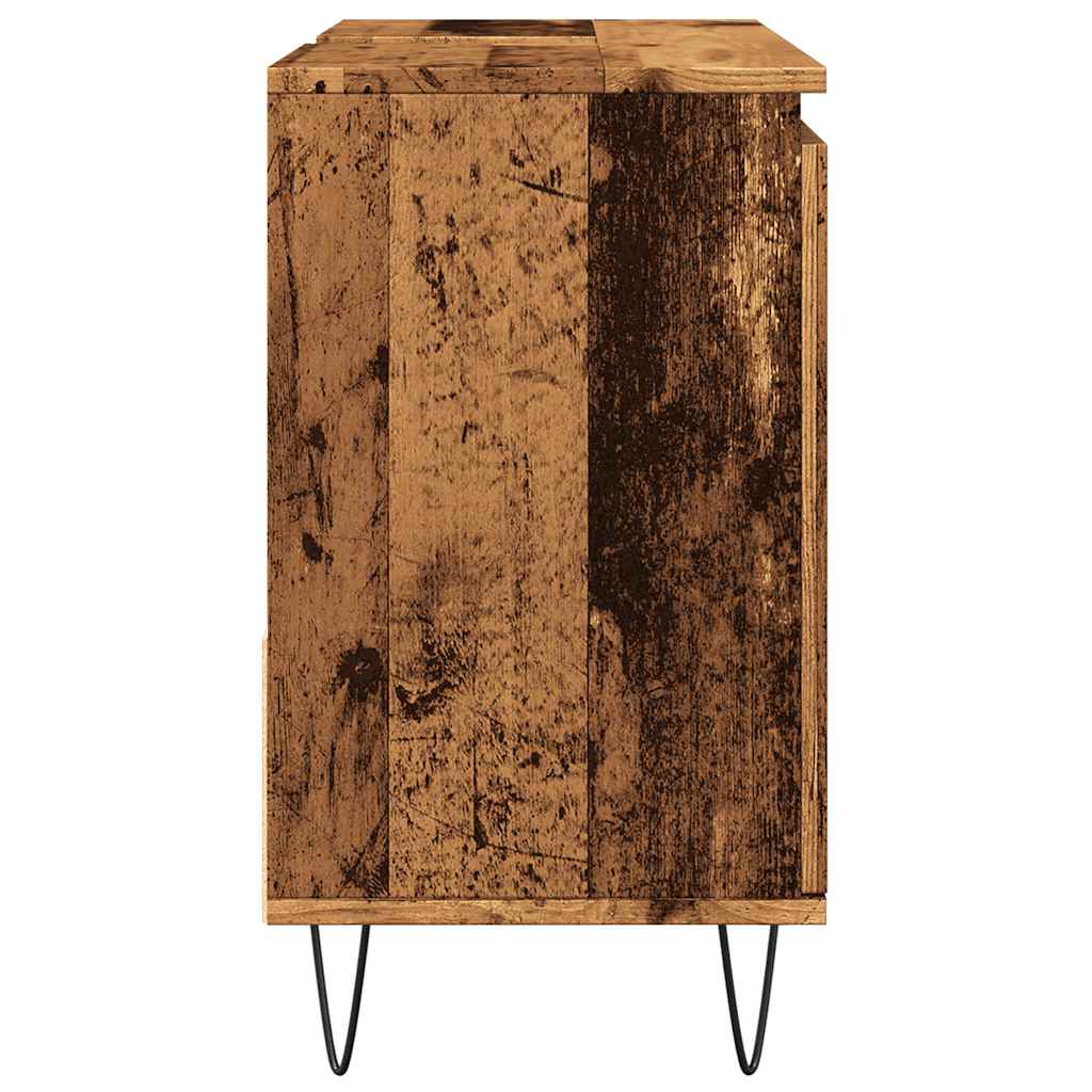 Rustic Engineered Wood Sink Cabinet, 65x33x60 cm - Vintage Charm