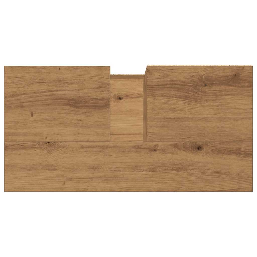 Artisan Oak Sink Cabinet, 65x33x60 cm, Engineered Wood