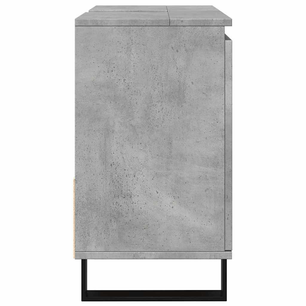 Concrete Grey Bathroom Sink Cabinet, Engineered Wood, 65x33x60 cm